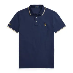 Polo Ralph Lauren Custom Slim Fit Mesh Polo Tipped Navy