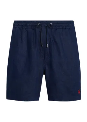 Polo Ralph Lauren - Short Polo linen prepster in Newport Navy