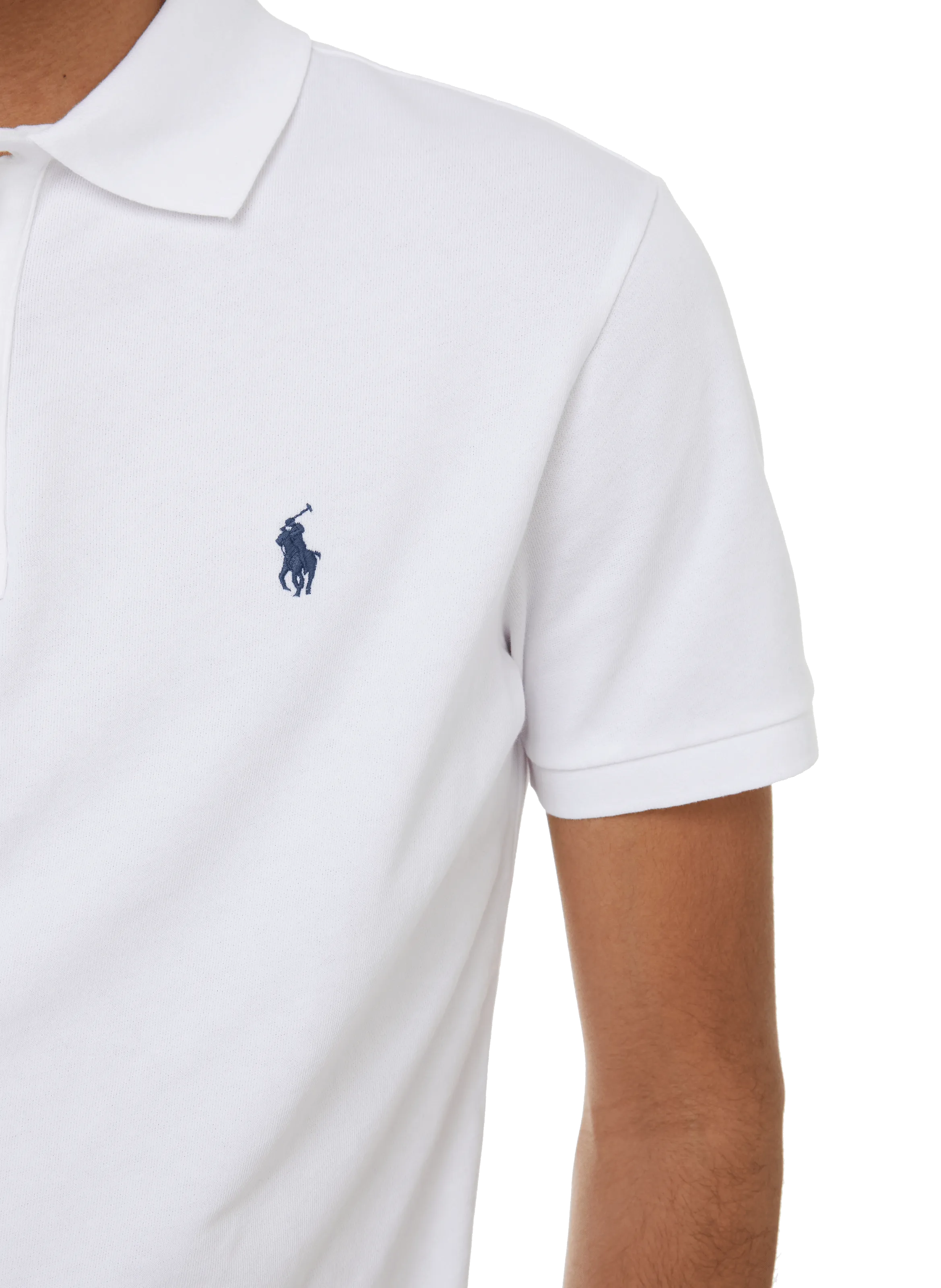 Polo ralph lauren  Slim-fit cotton piqué knit polo shirt - White