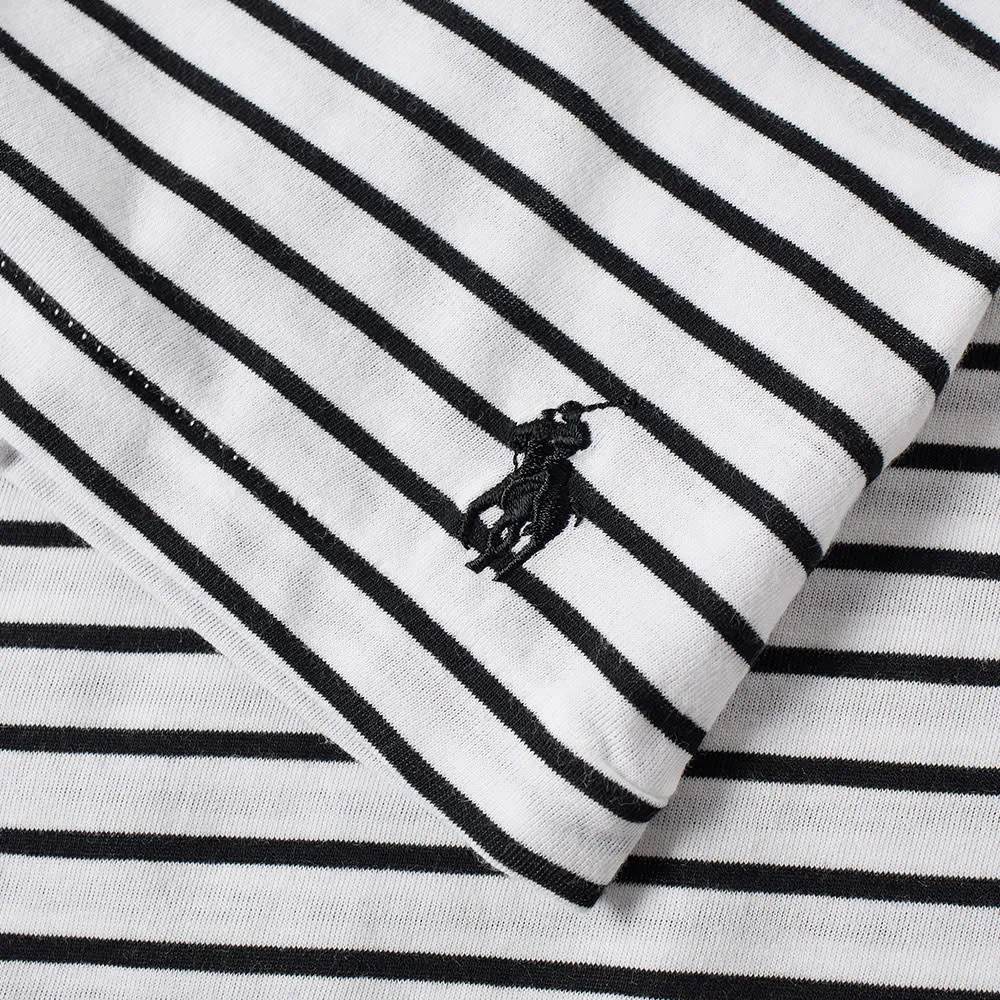 Polo Ralph Lauren White & Black Stripe Crew Tee