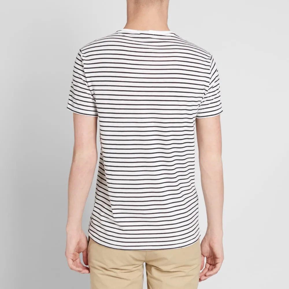 Polo Ralph Lauren White & Black Stripe Crew Tee