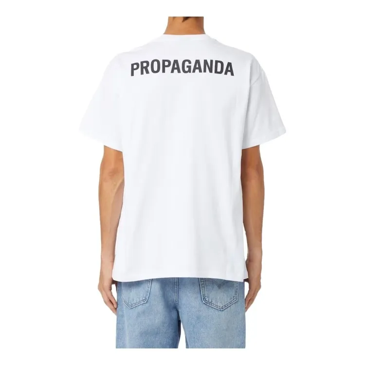 Propaganda PRTS874 Logo T-Shirt in Cotone Bianco