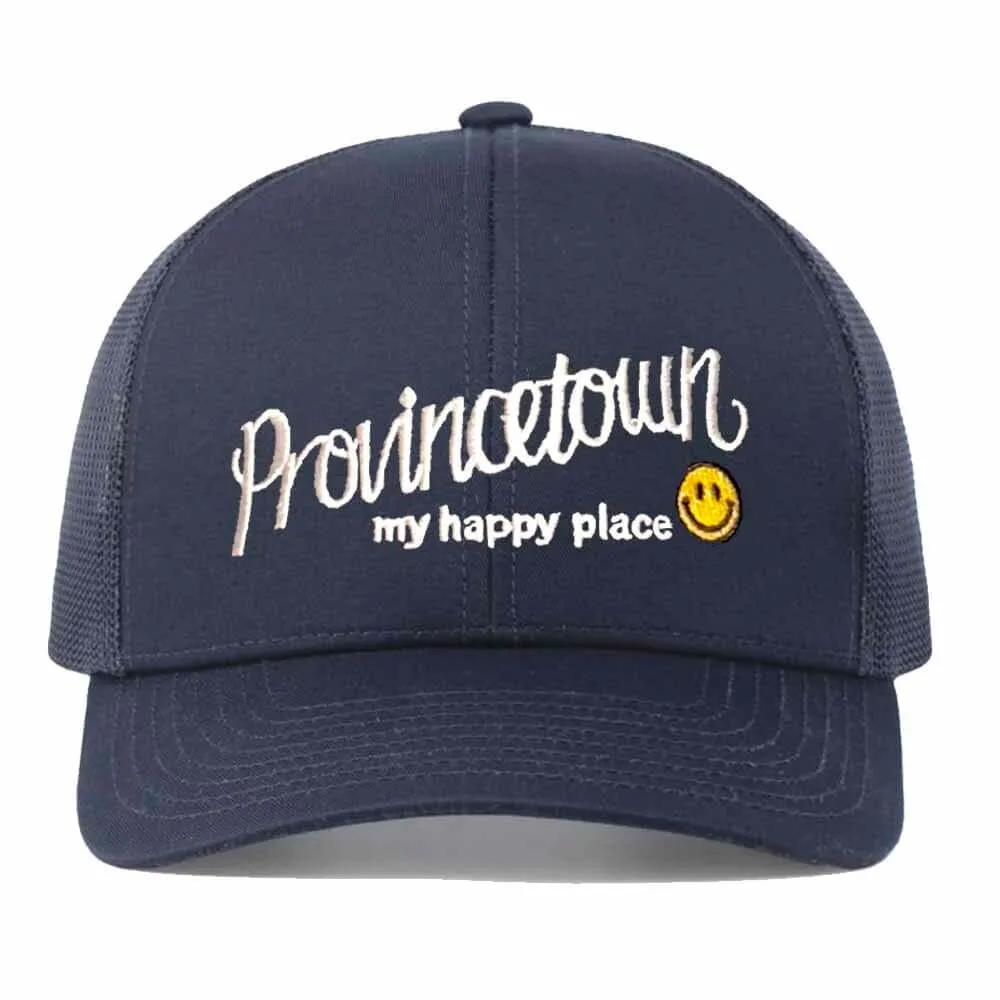 Provincetown Happy Place Trucker Hat Mesh Snapback
