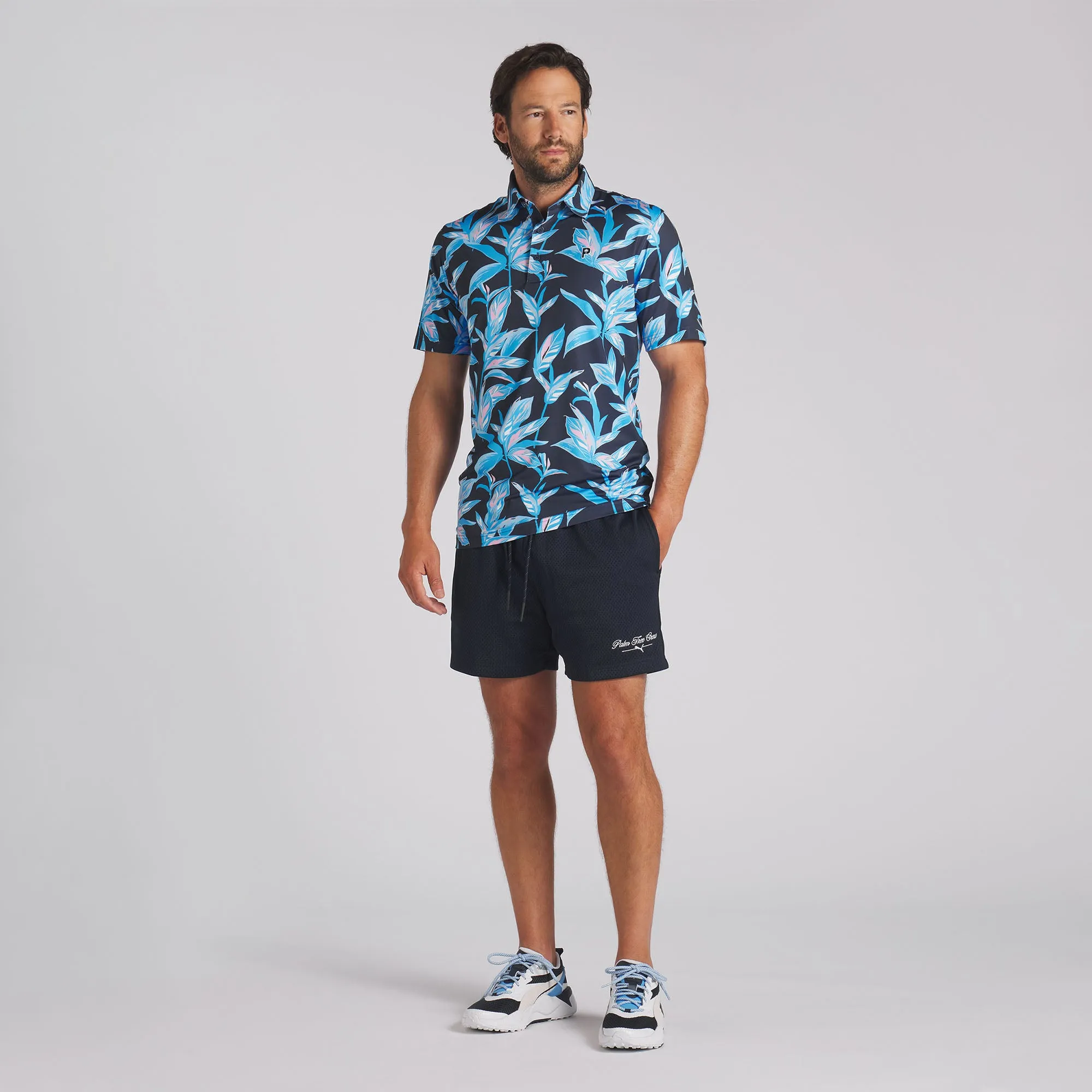 Puma x PTC Golf Polo Shirt with Floral Design