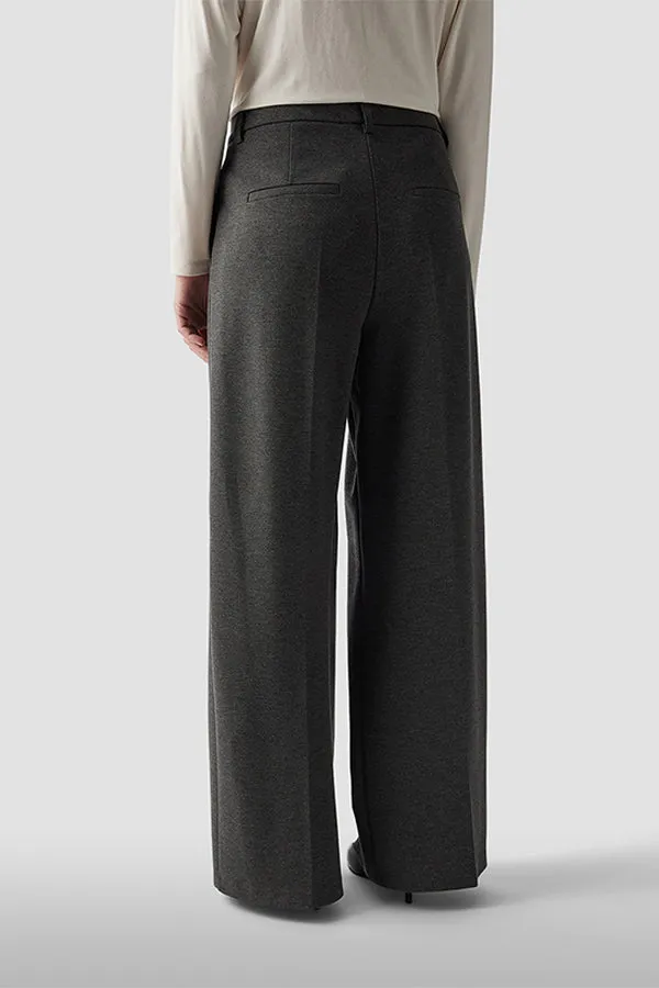 Rabe & LecomteBLACK HIGH WAISTED WIDE LEG TROUSERS