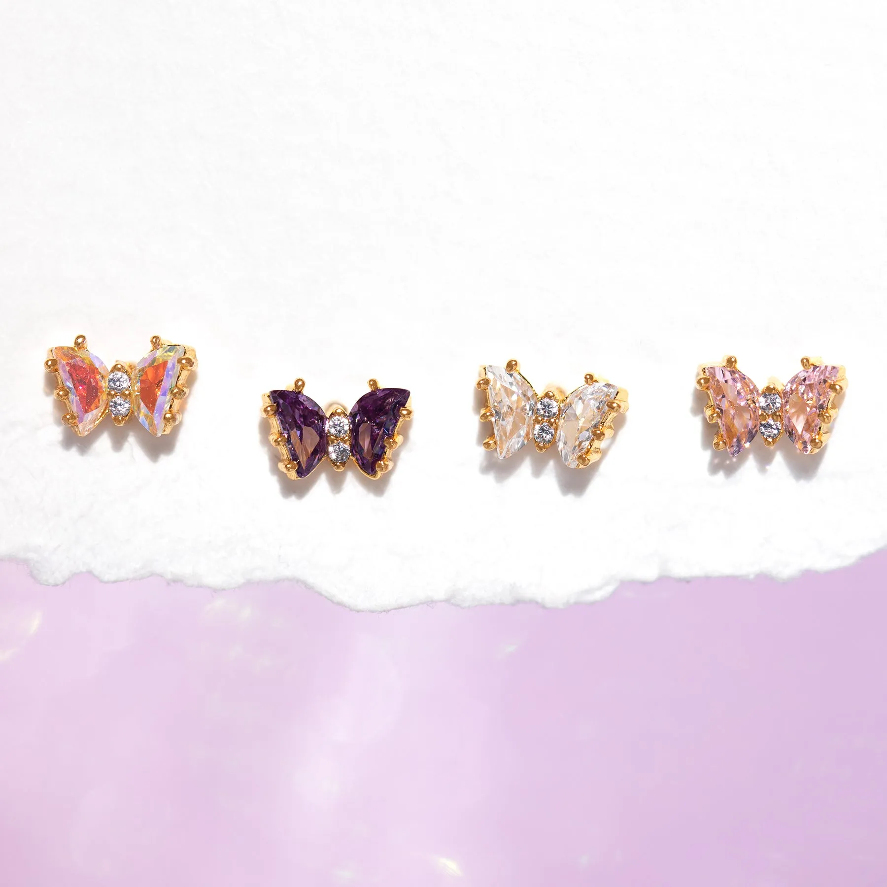 Radiant Flutter Love Stud Set