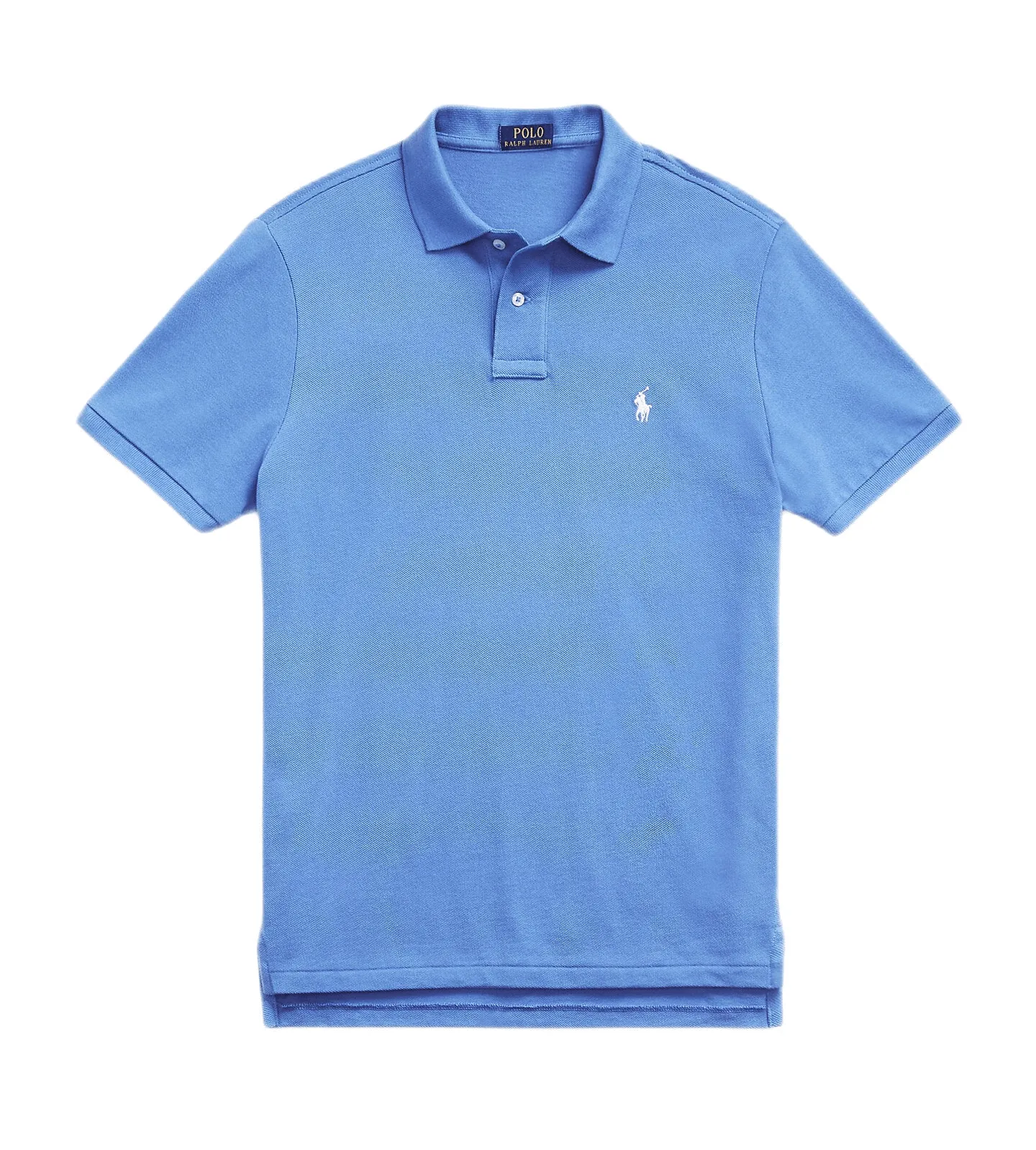 Ralph Lauren Slim Fit Piqué Cotton Polo Shirt in New England Blue