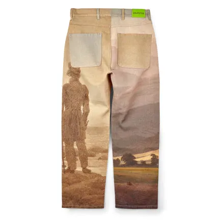 Rassvet x Caspar David Friedrich Printed Trousers (Beige)