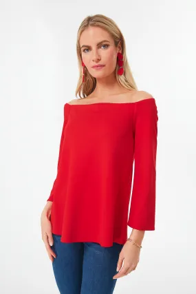 Red Miranda Off The Shoulder Blouse