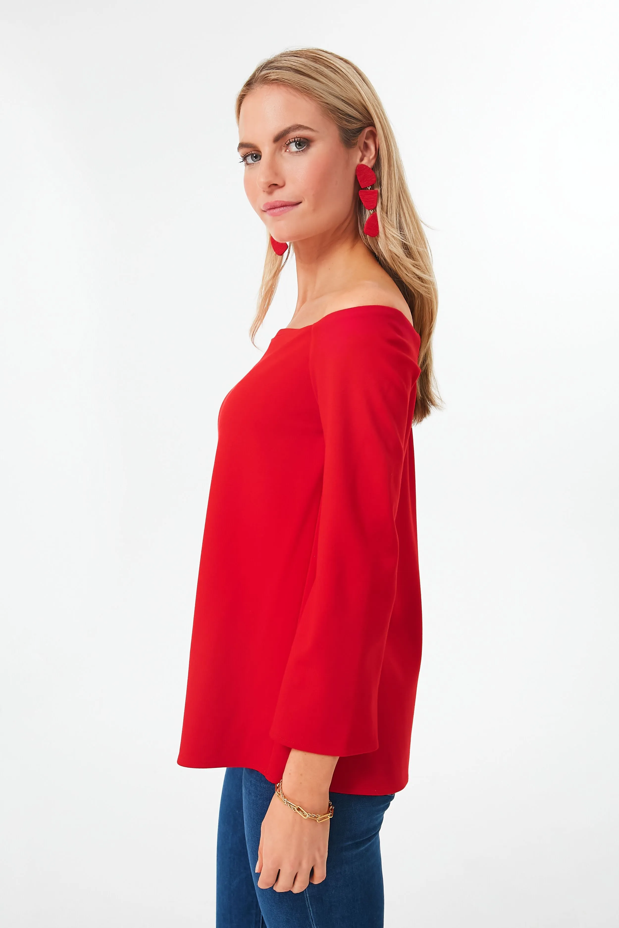 Red Miranda Off The Shoulder Blouse