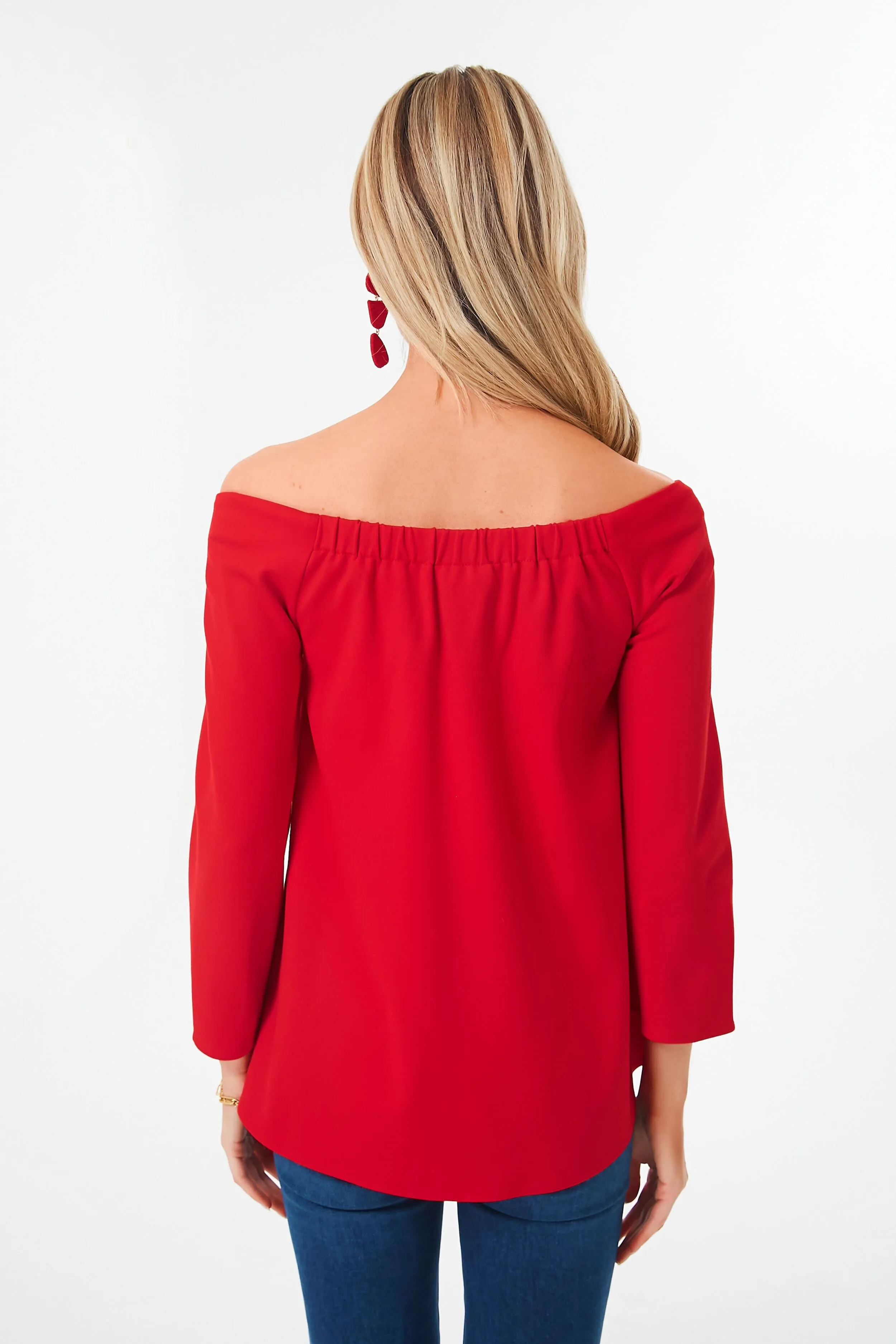 Red Miranda Off The Shoulder Blouse