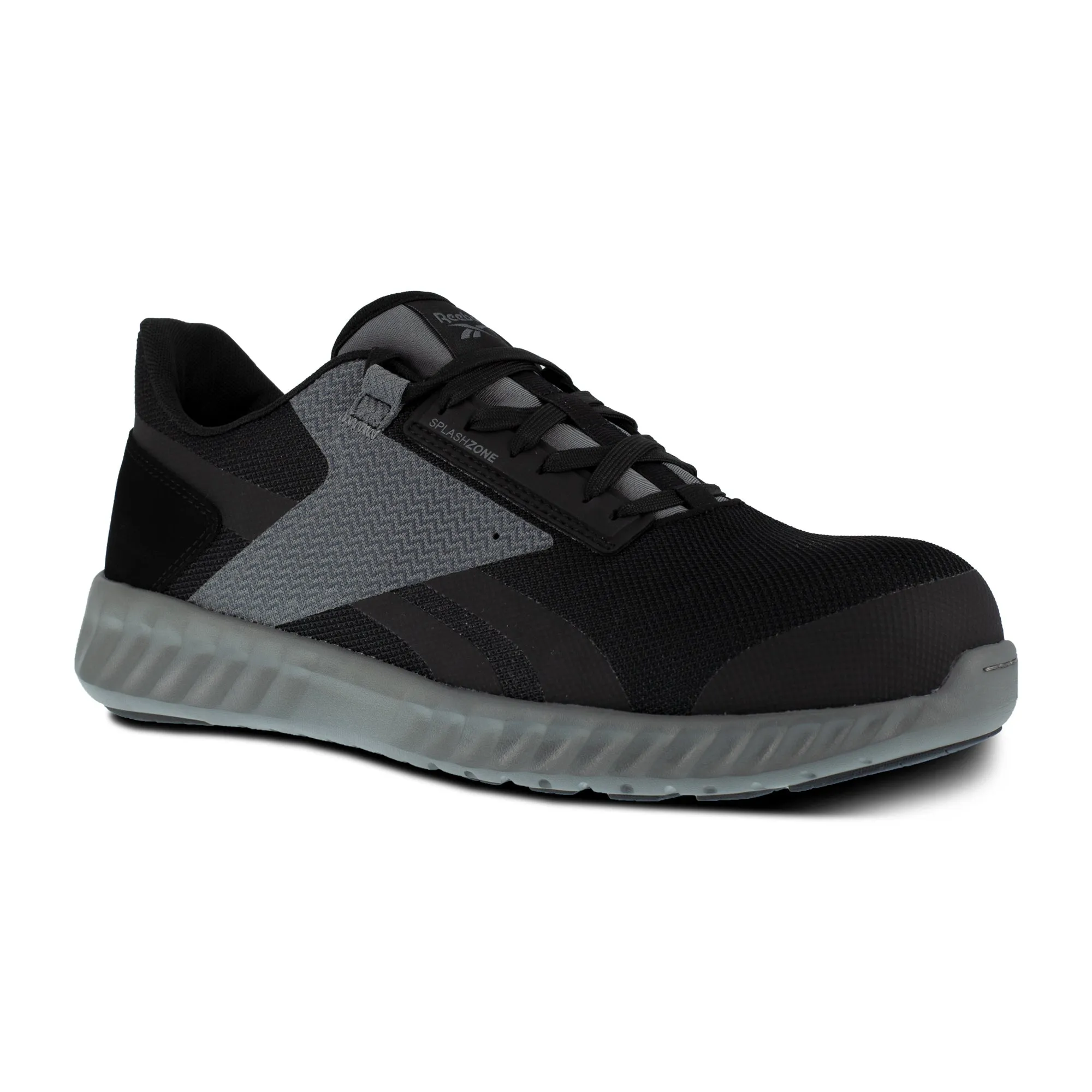 Mens Black/Grey Mesh Sublite Legend Work Oxfords by Reebok