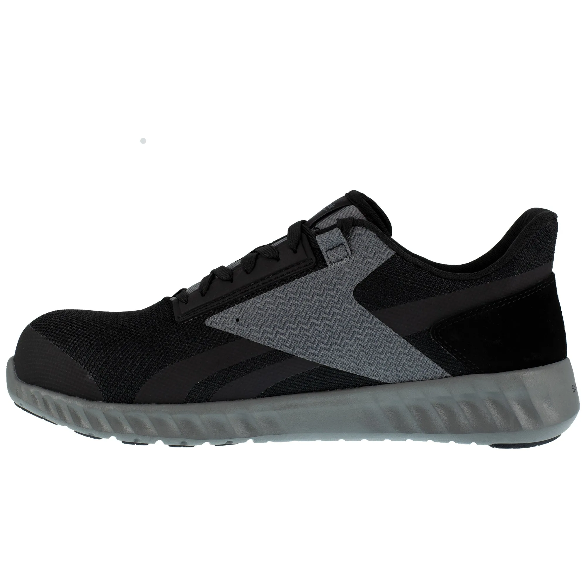 Mens Black/Grey Mesh Sublite Legend Work Oxfords by Reebok