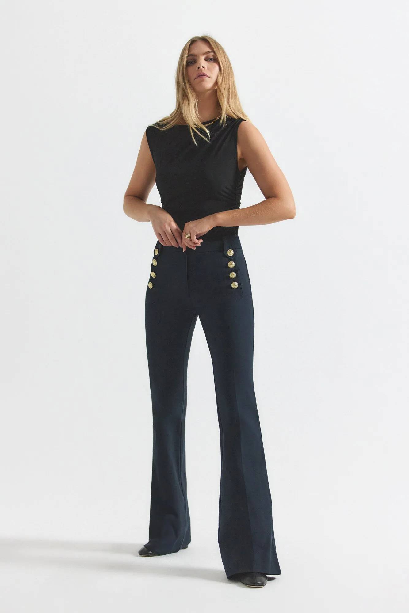 Robertson Flare Trousers - Midnight