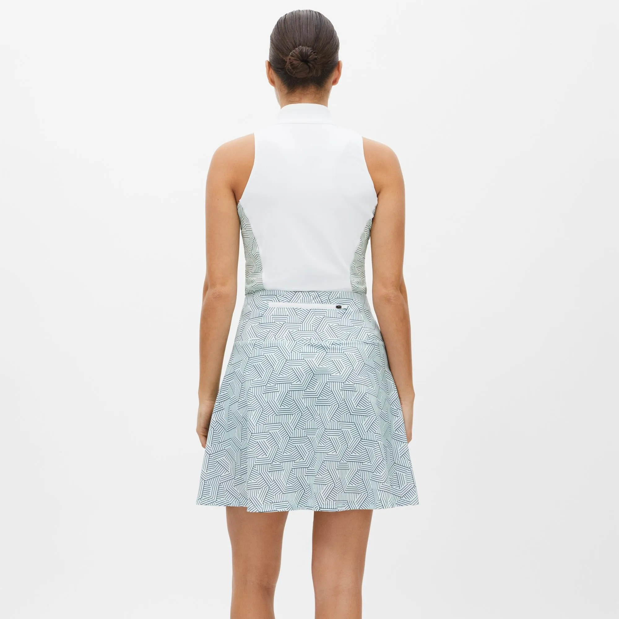 Hexagon Mint Regular Golf Skort for Women