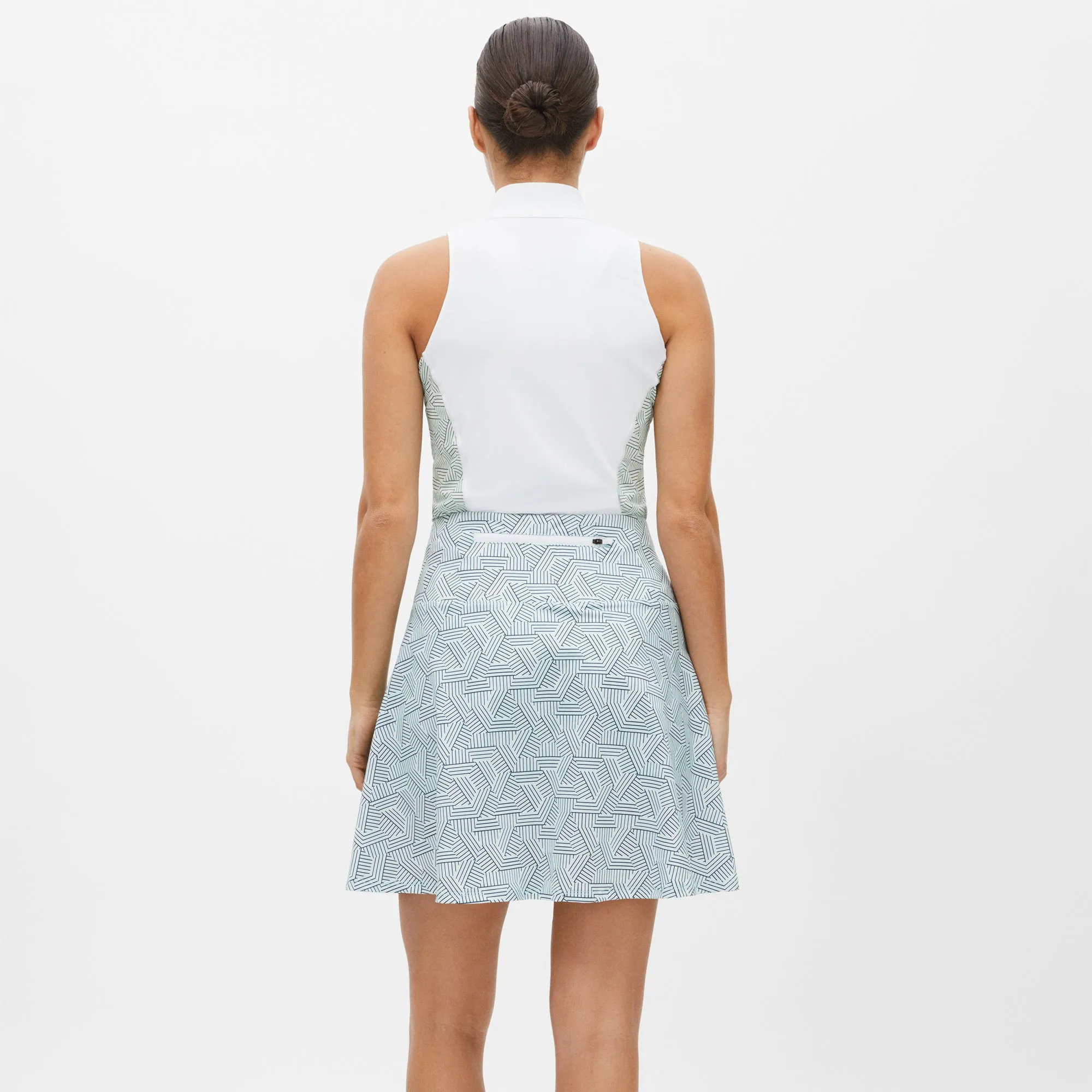 Hexagon Mint Regular Golf Skort for Women