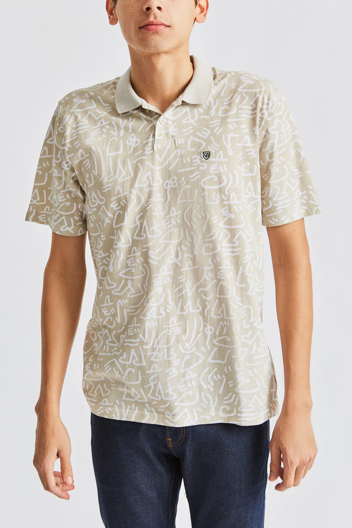 Rue S/S Polo - Stone