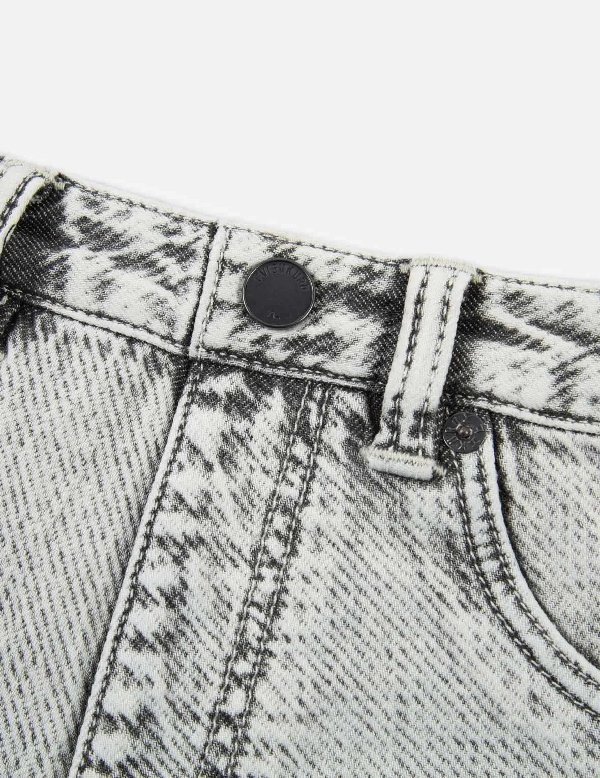 Seagull Embroidered Knit Denim Jeans