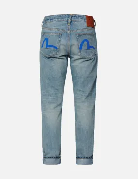 Seagull Print Carrot-Fit Jeans #2017