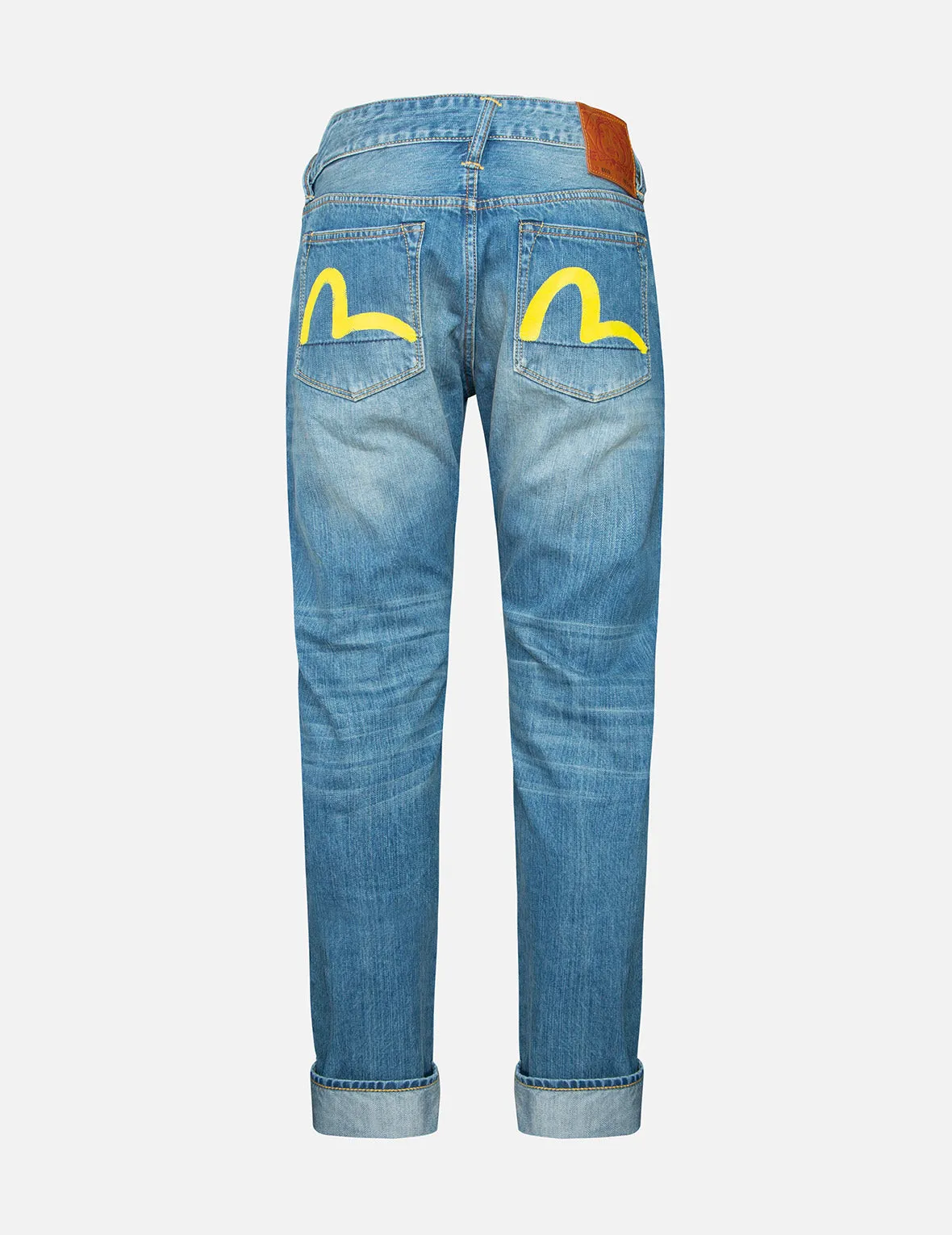 Seagull Print Slim-Fit Jeans #2010