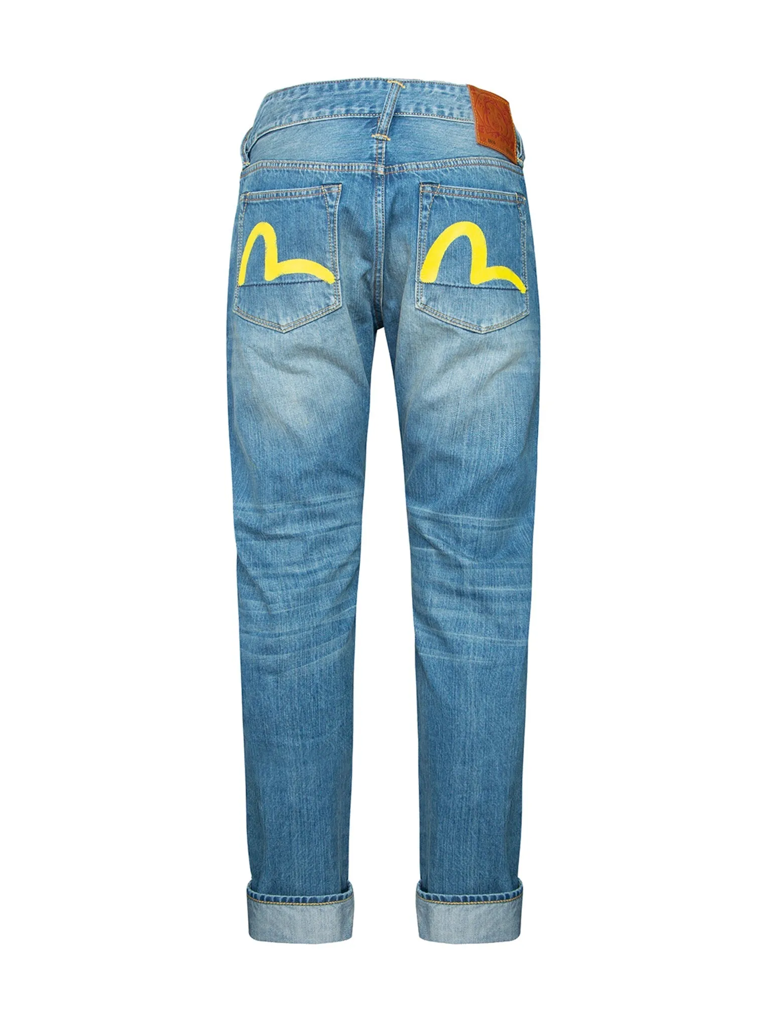 Seagull Print Slim-Fit Jeans #2010