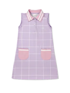 Serena Dress | Petal Purple Windowpane