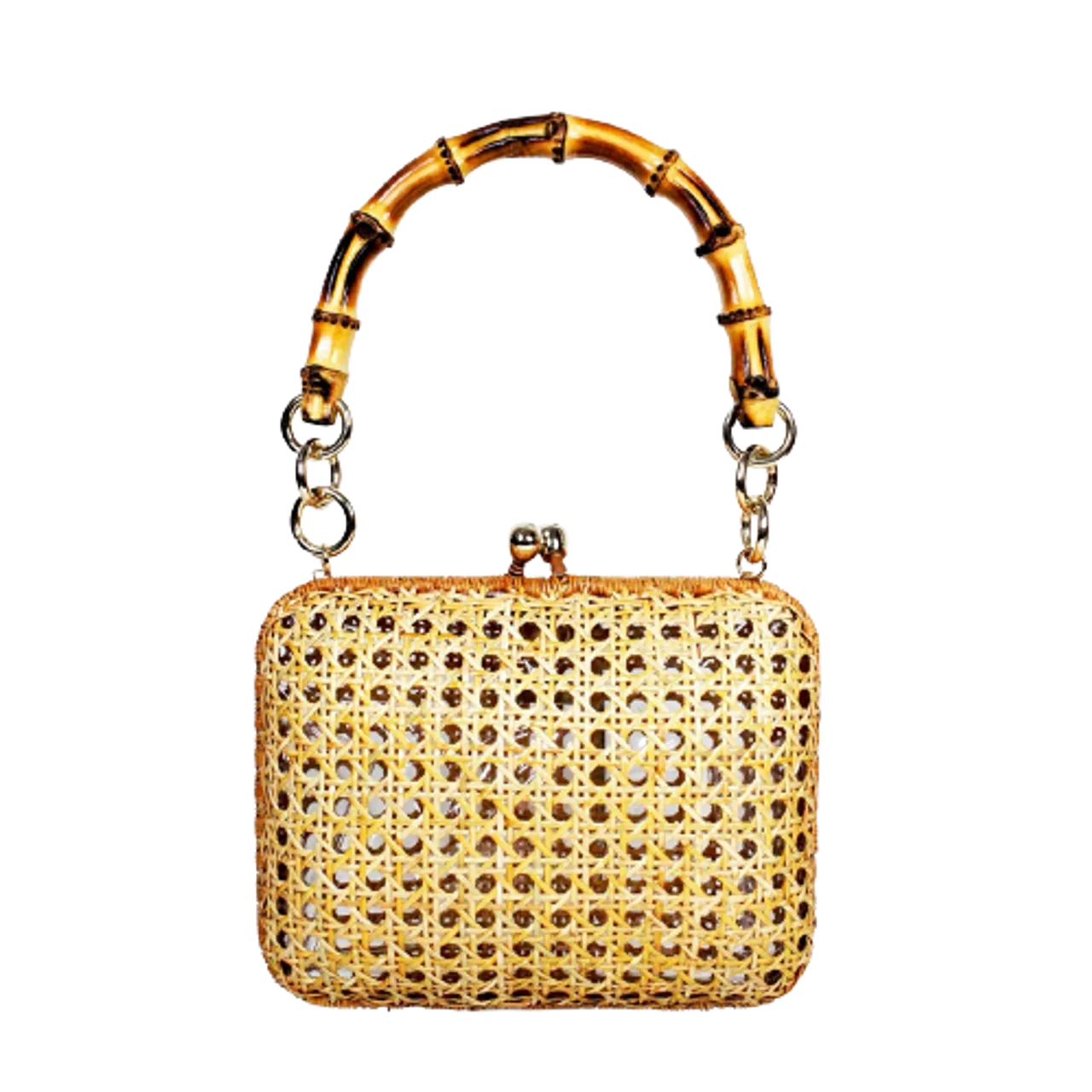 Serpui Giulia Light Honey Wicker Bag