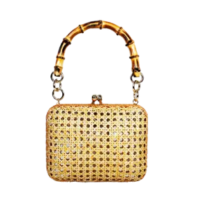 Serpui Giulia Light Honey Wicker Bag