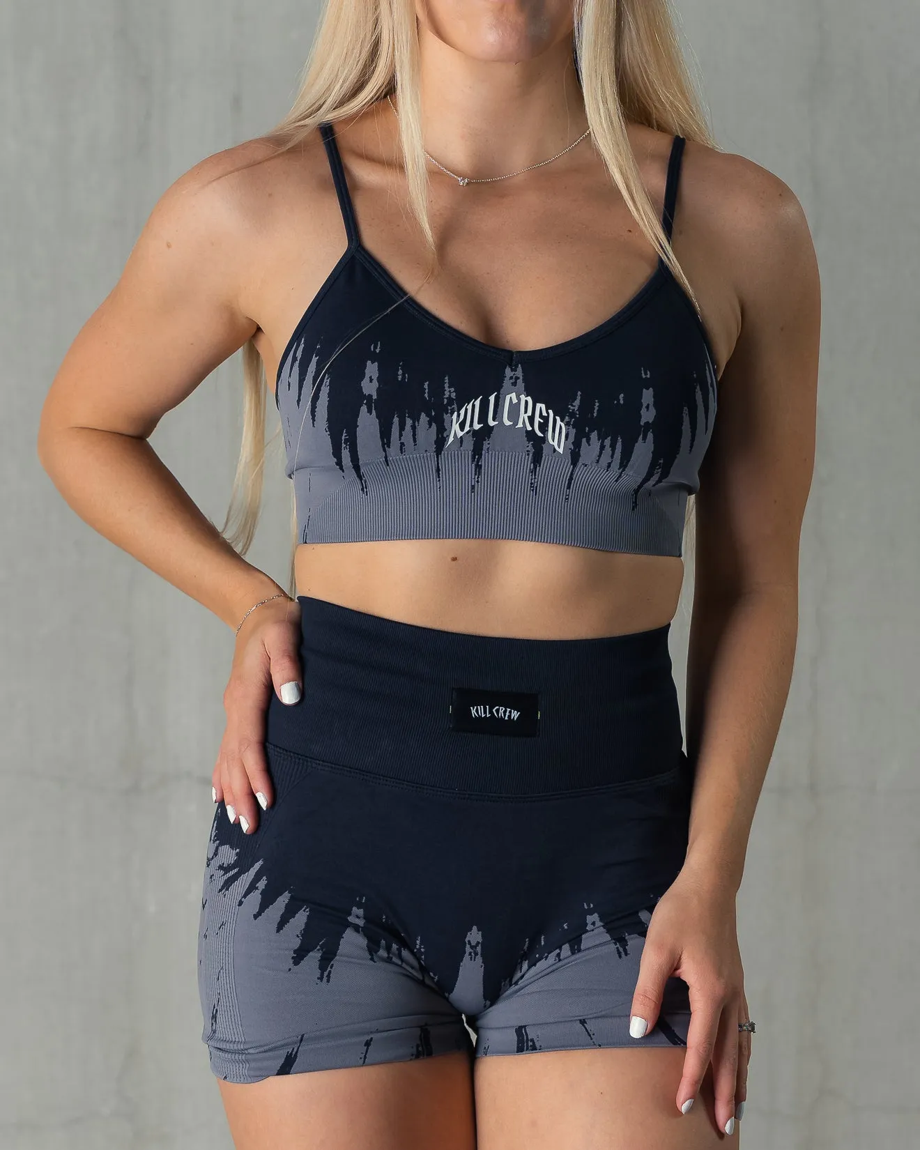 SHATTER SPORTS BRA - BLACK / GREY