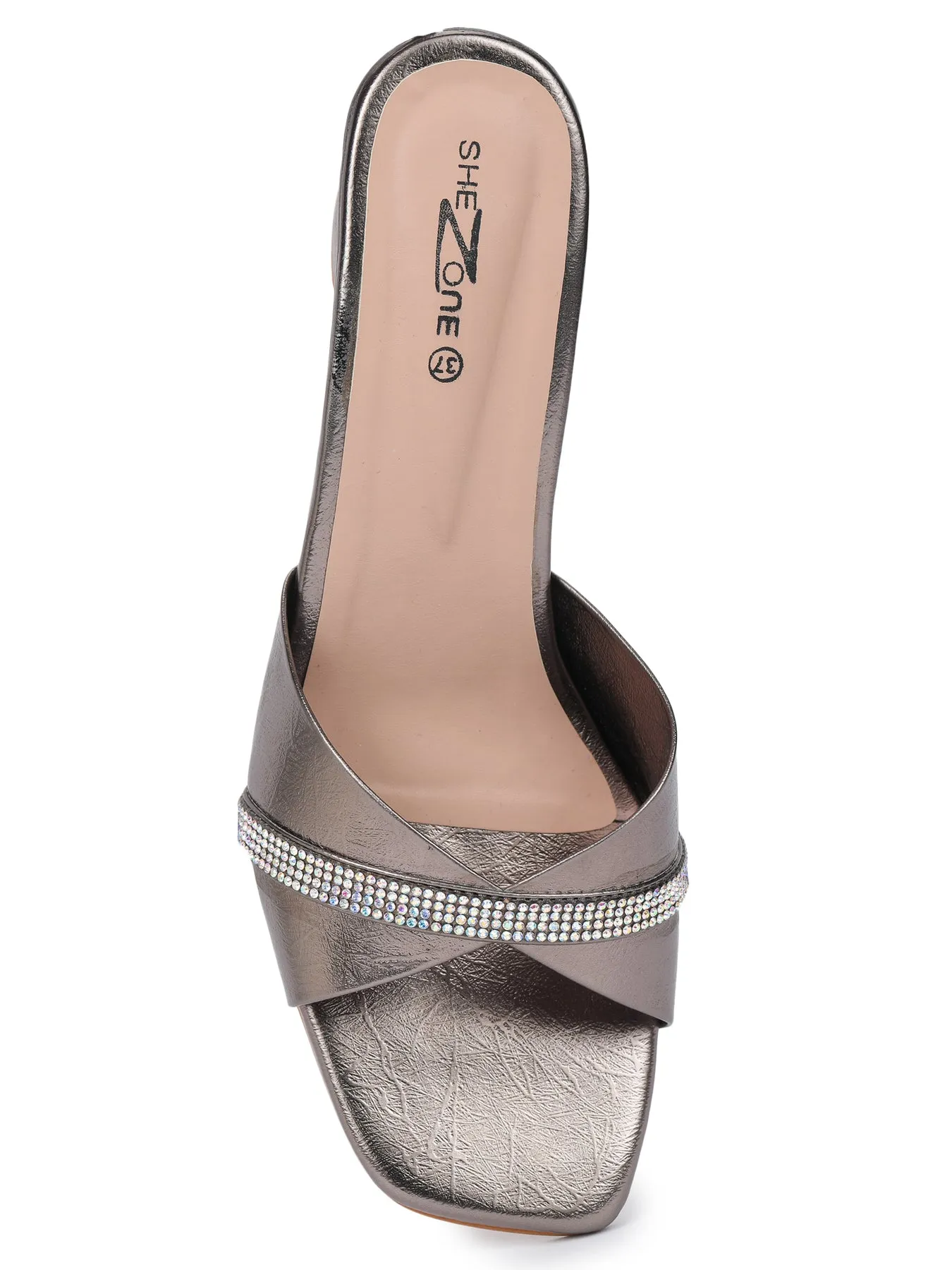 Shezone Grey Women Heels