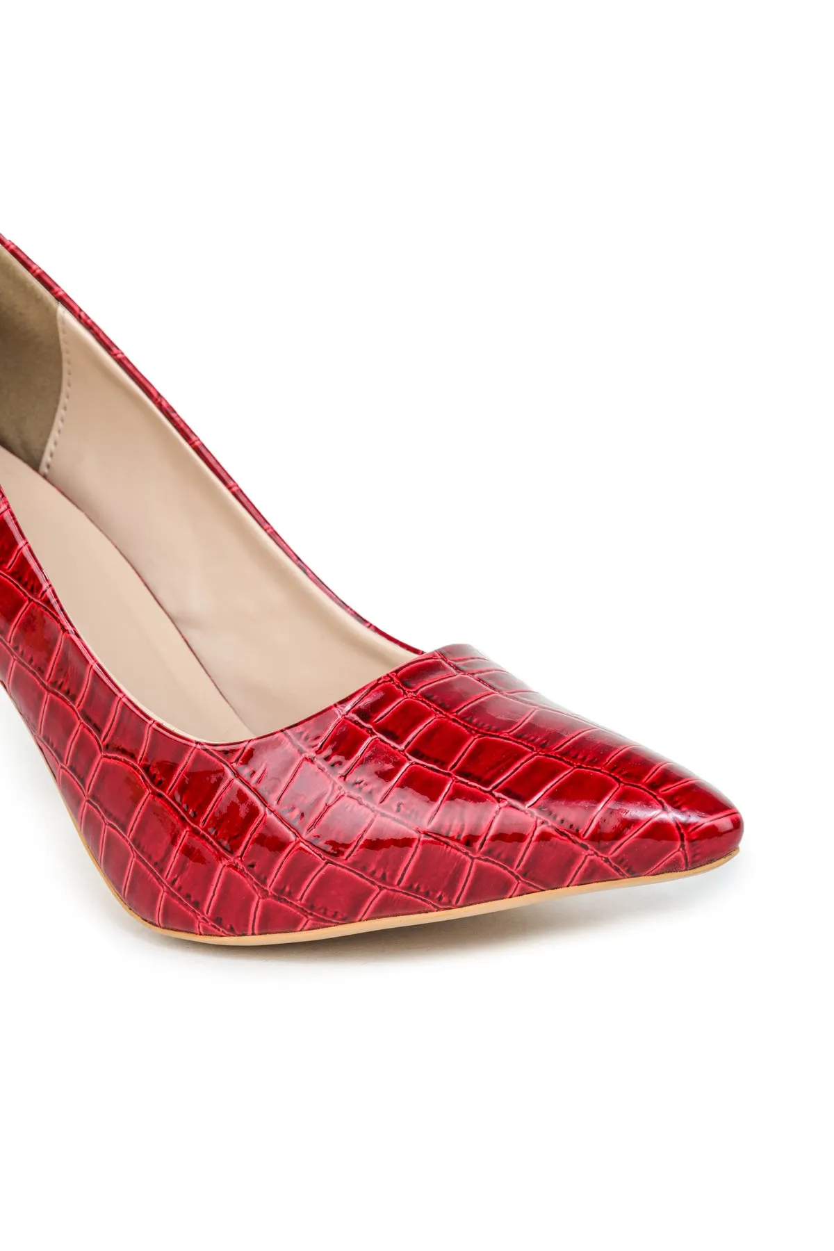 Shezone Red Women Heels