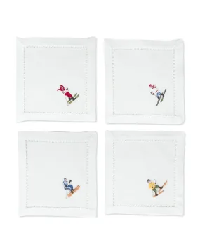 Skiers Cocktail Napkin Set