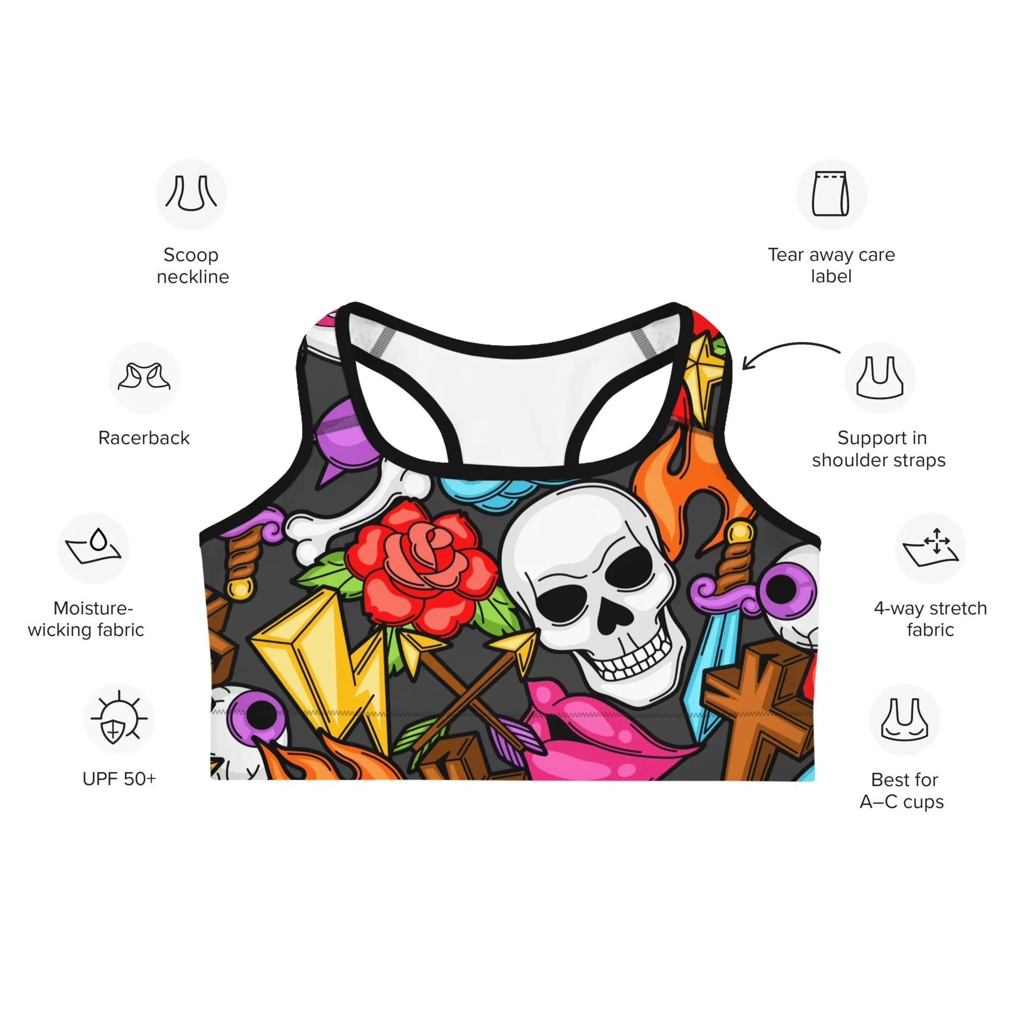 Skulls Sports Bra