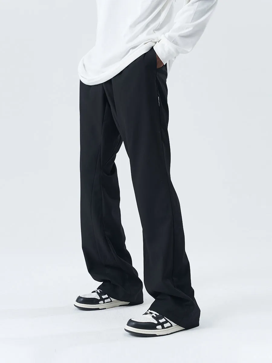 Slim Basic Flared Trousers