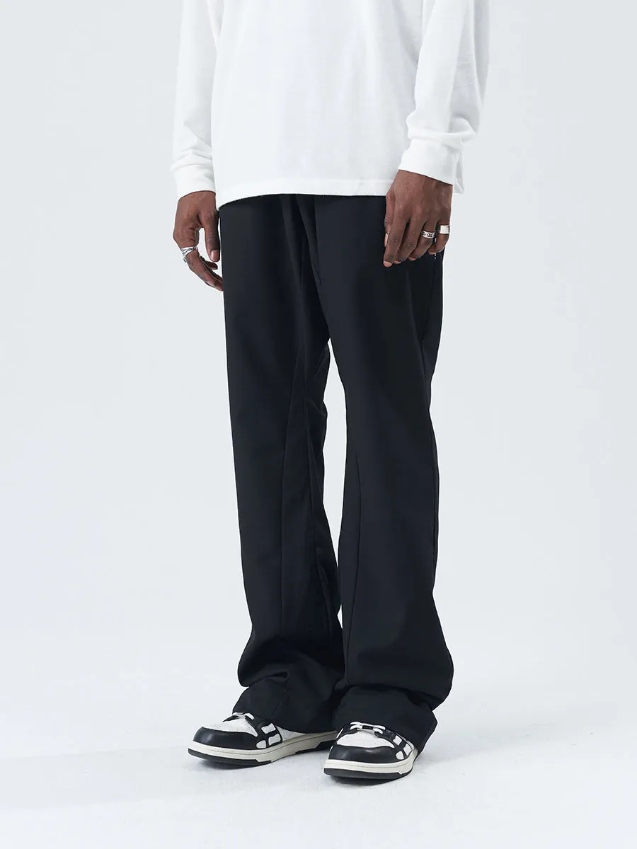 Slim Basic Flared Trousers