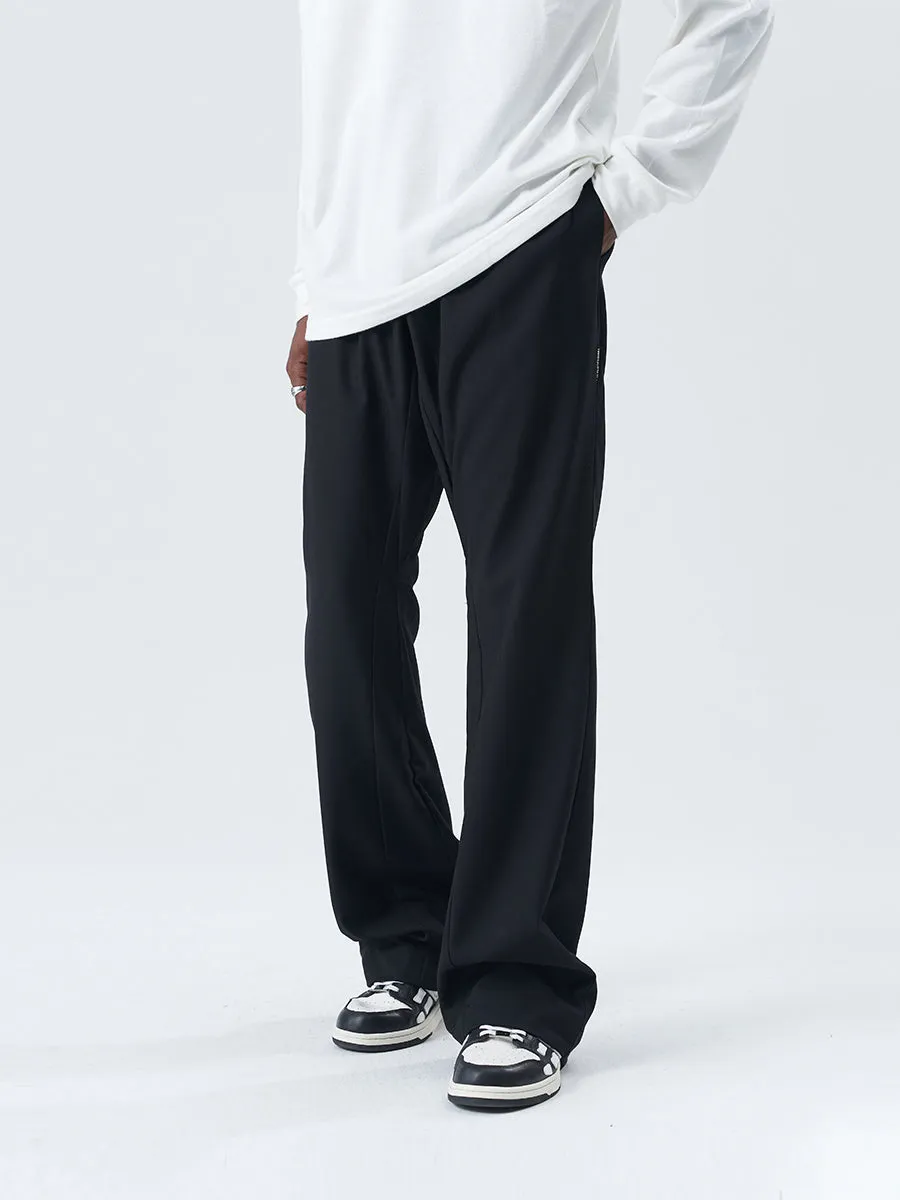 Slim Basic Flared Trousers