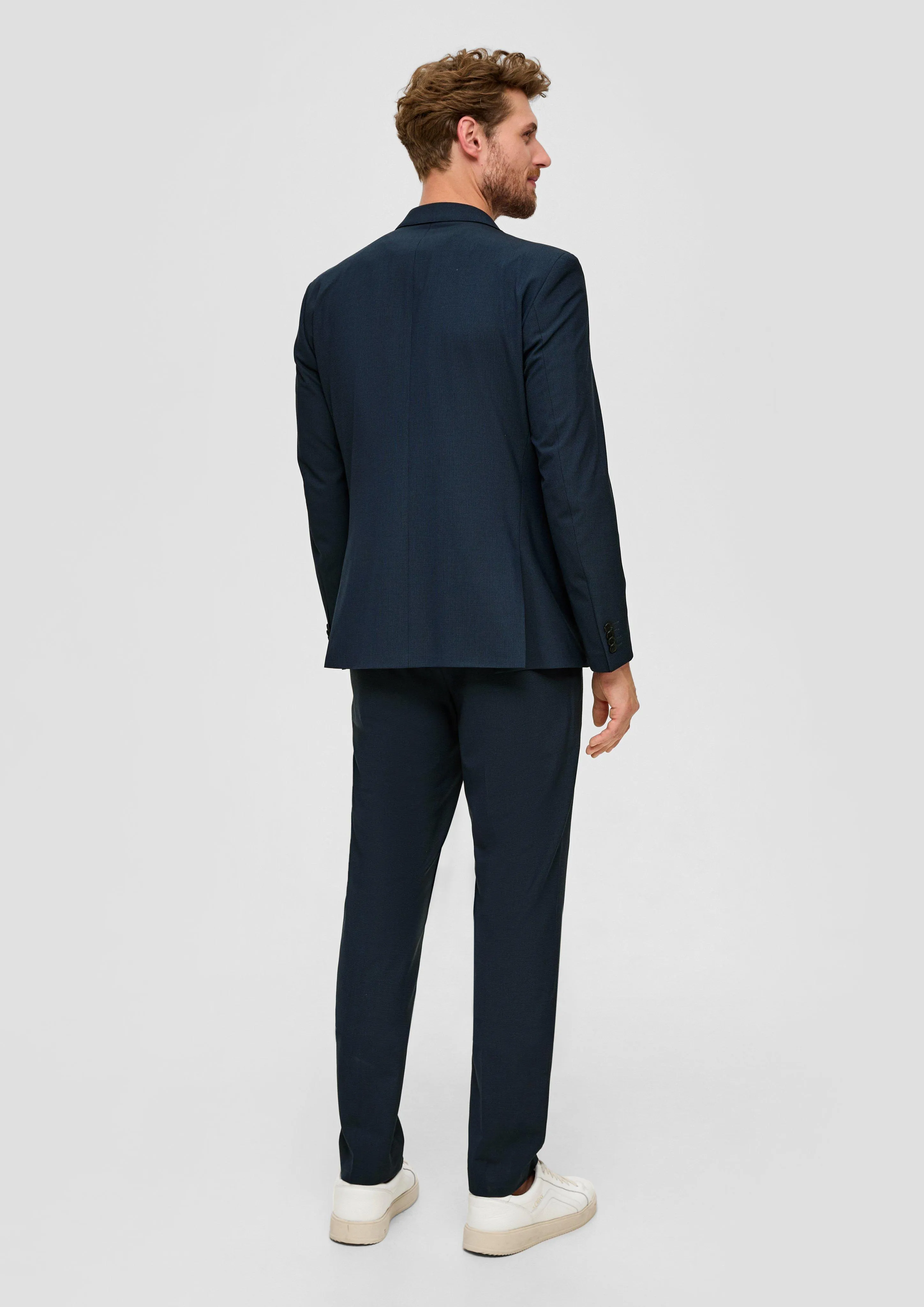 Slim fit: viscose blend trousers