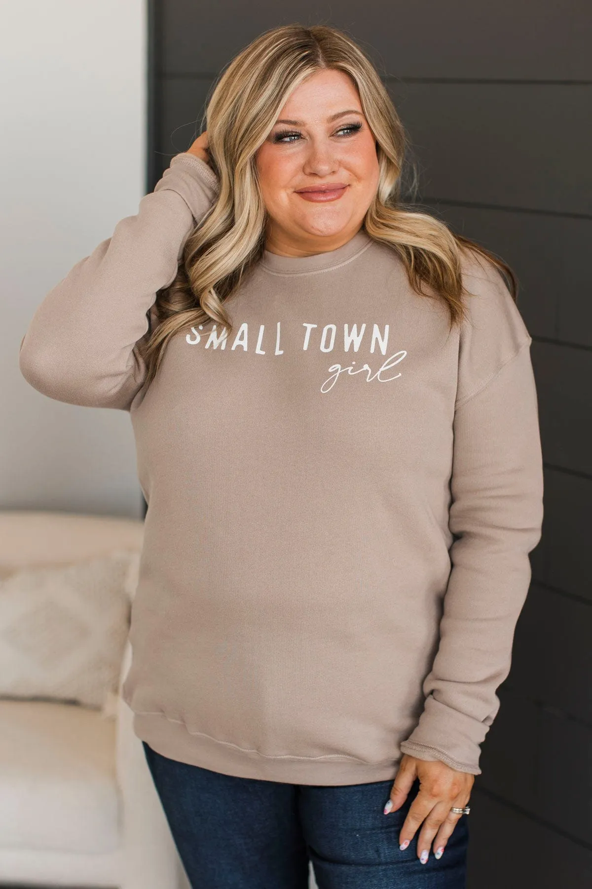 Rustic Tan Crew Neck Pullover