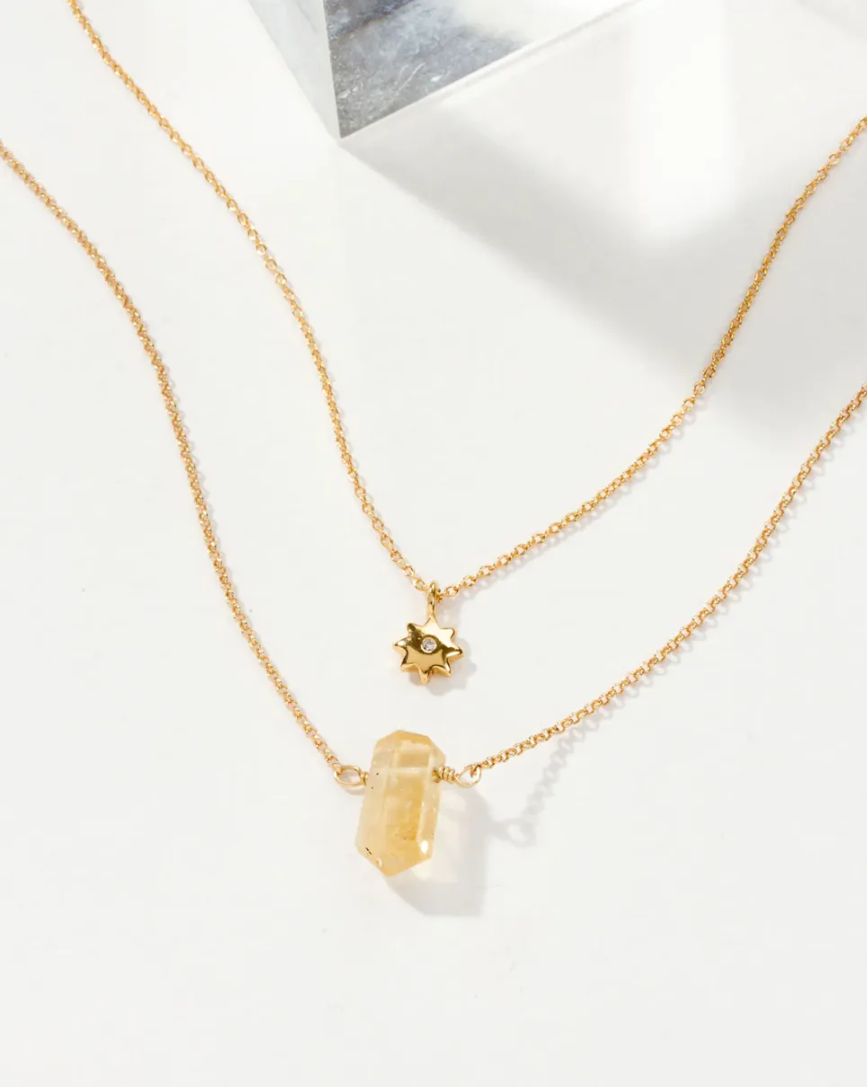 Sol Necklace Set with Citrine