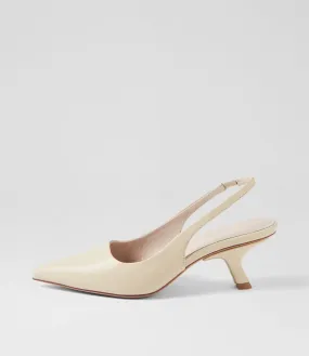 SOL SANA Sandra Off White Leather Pump Heels