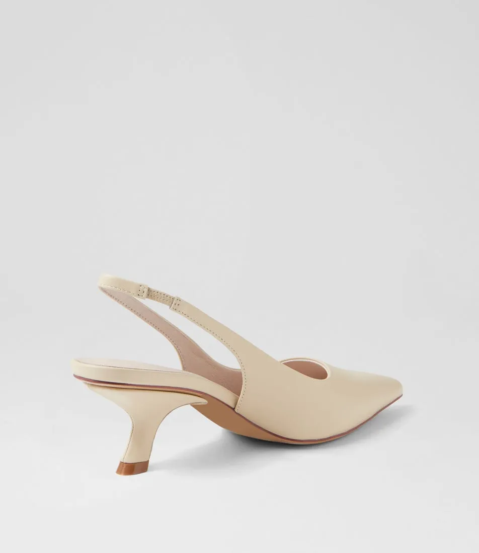 SOL SANA Sandra Off White Leather Pump Heels