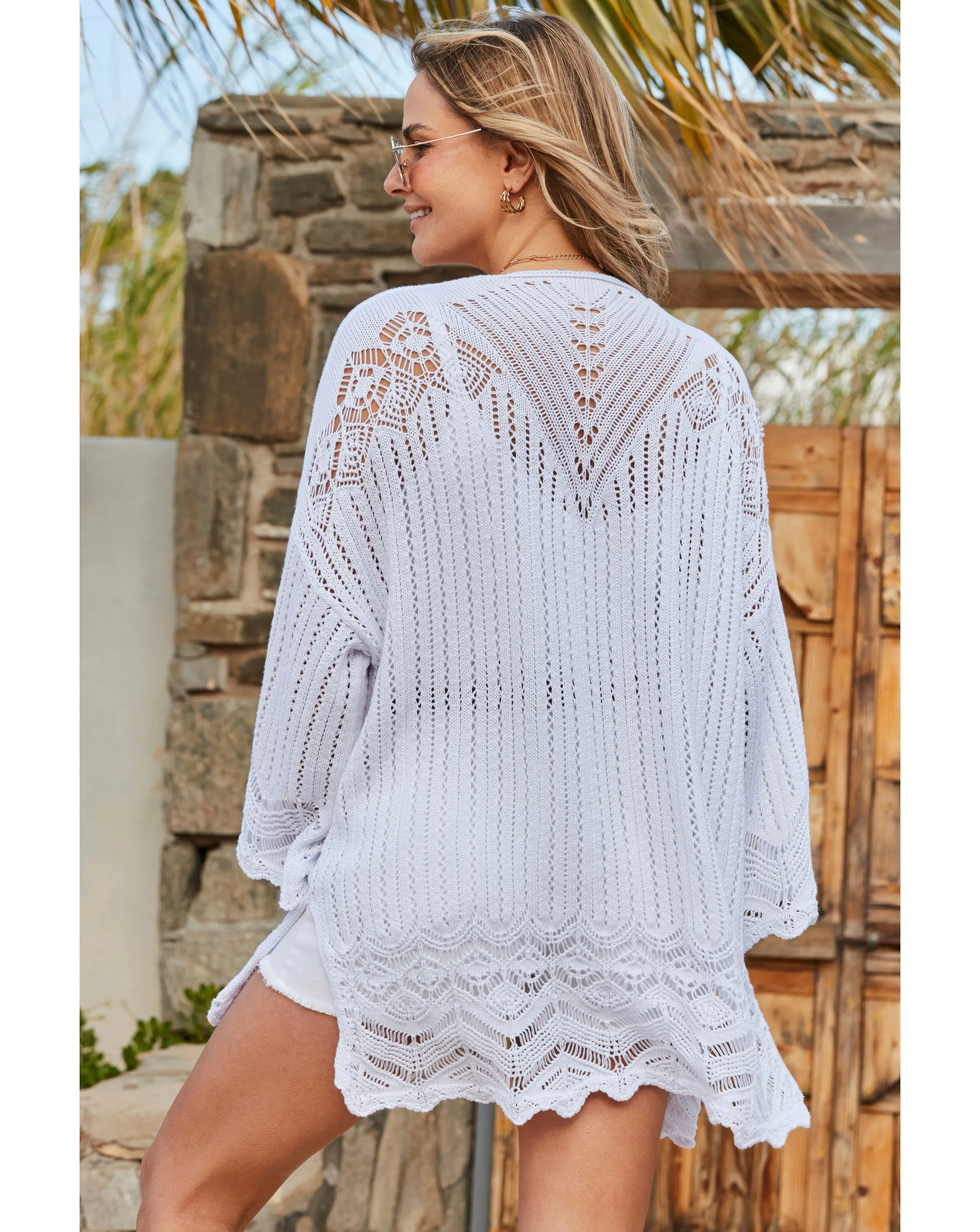 Sosandar Pointelle Knit Beach