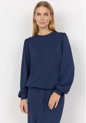 Soyaconcept Banu Polo Neck Sweatshirt, Navy