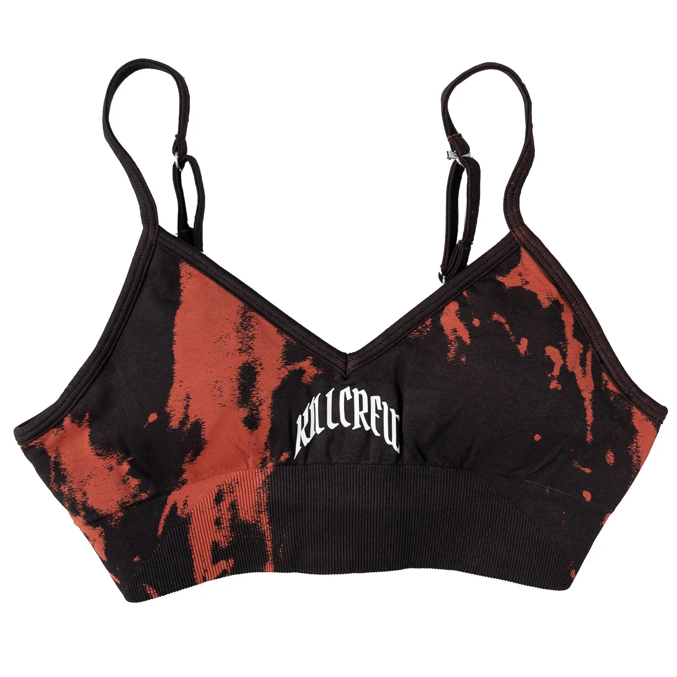 SPLATTER SPORTS BRA - BLACK / RED