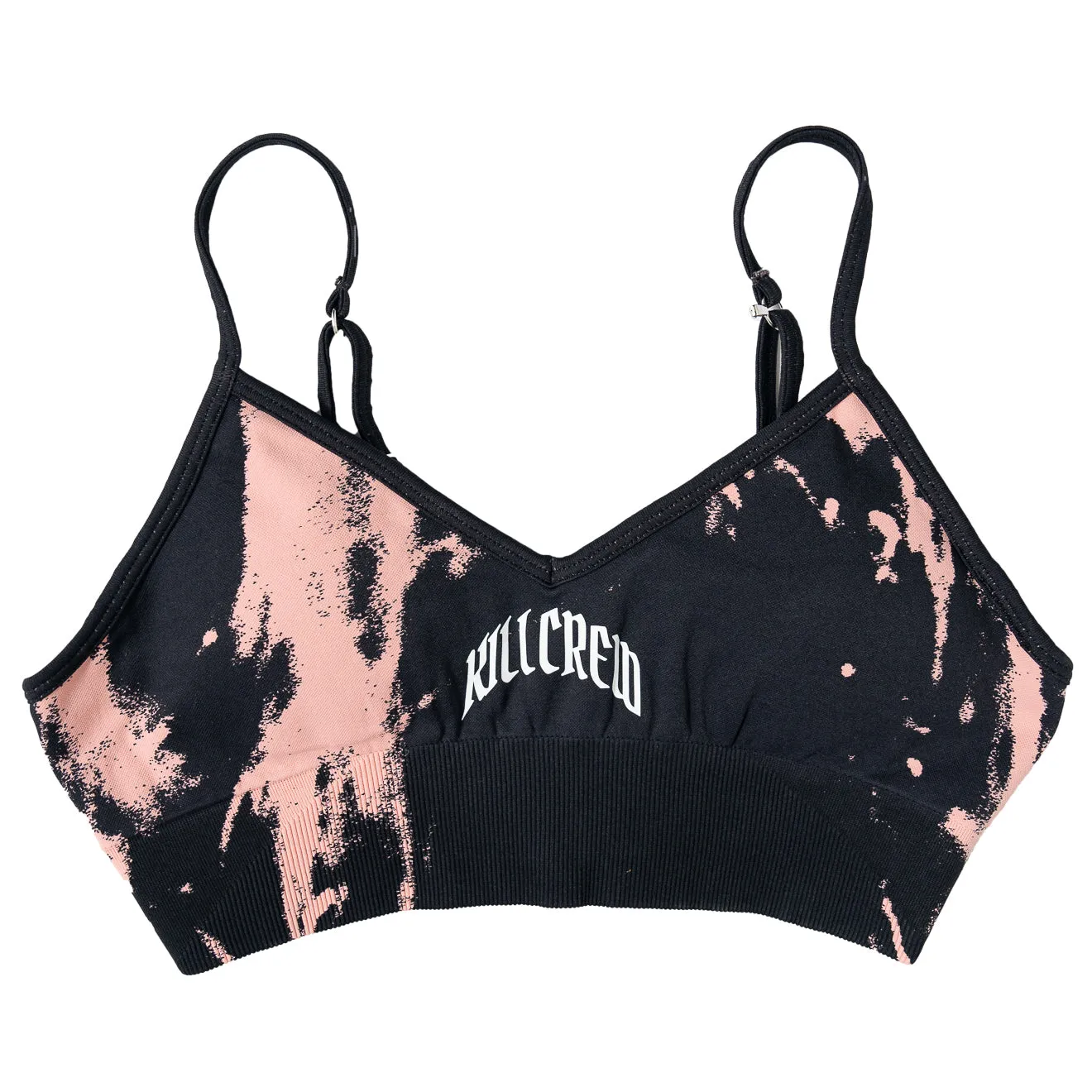 SPLATTER SPORTS BRA - BLACK / ROS