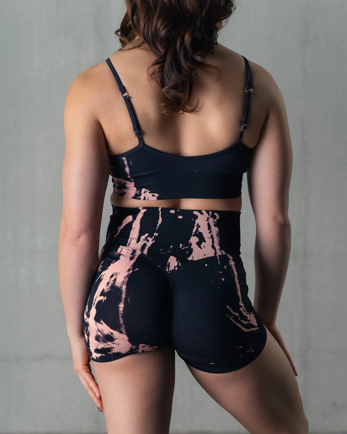 SPLATTER SPORTS BRA - BLACK / ROS