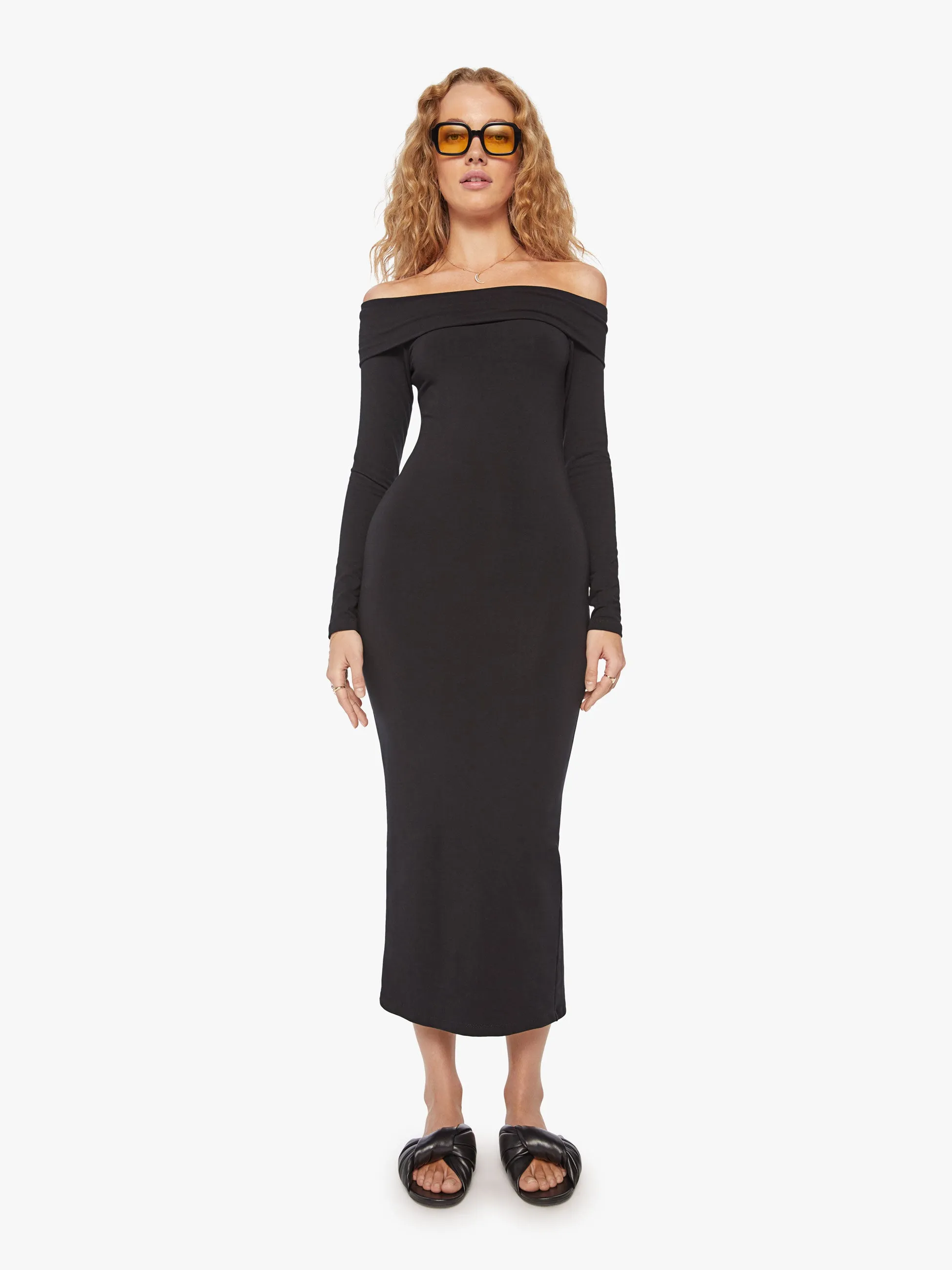 SPRWMN Off Shoulder Dress - Black