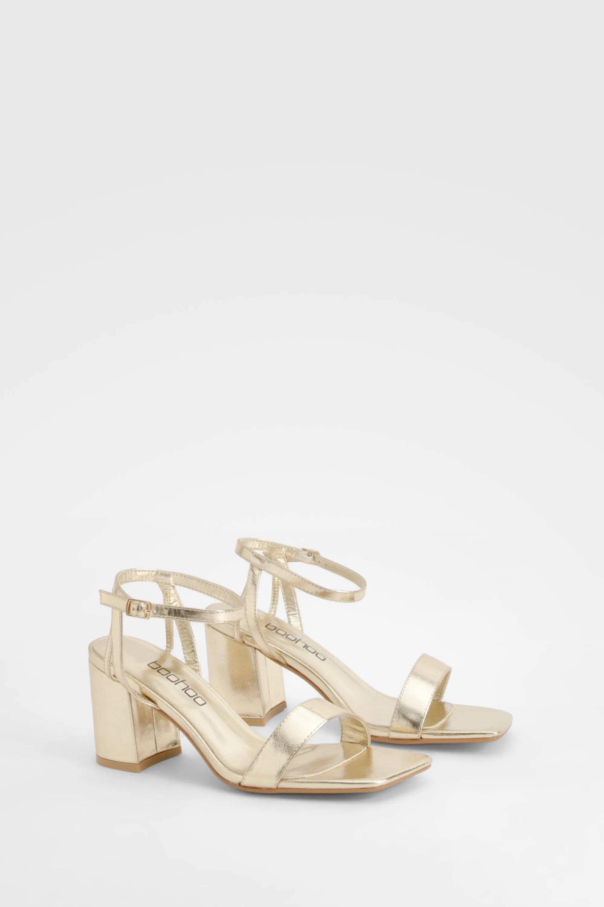 Square Toe Block Heel Two Part Heels