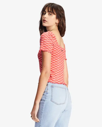 Squared Away Knit Top