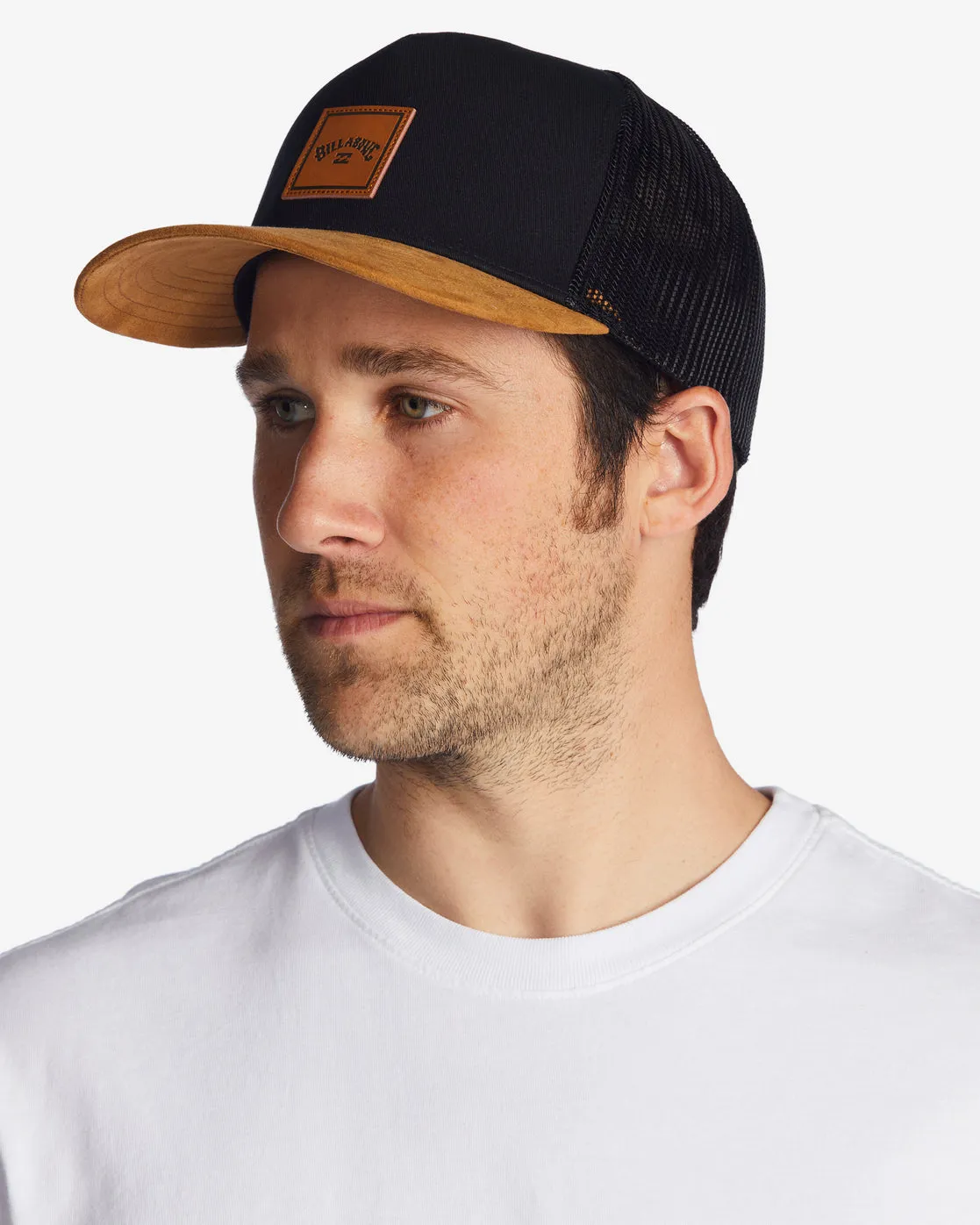 Stacked Trucker Hat - Black/Tan